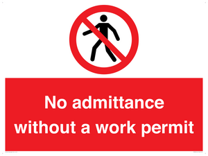 No admittance without a permit